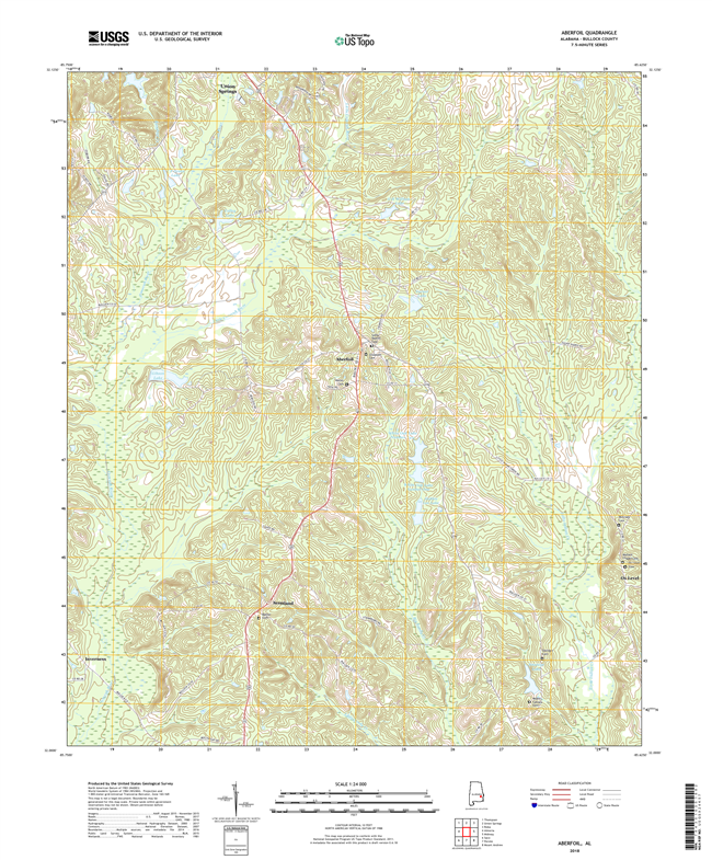 Aberfoil Alabama - 24k Topo Map