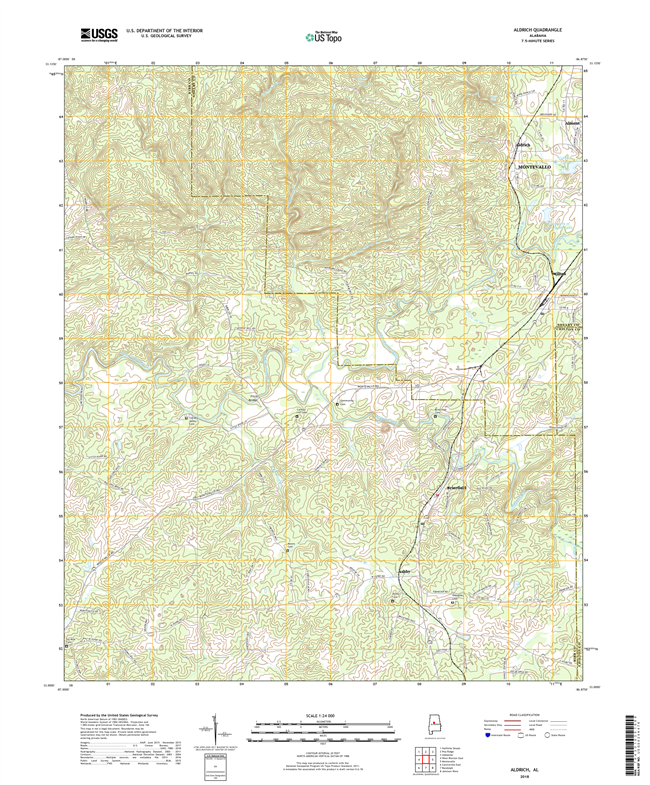 Aldrich Alabama - 24k Topo Map