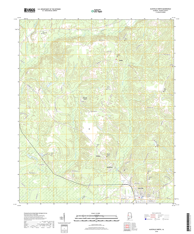 Aliceville North Alabama - 24k Topo Map