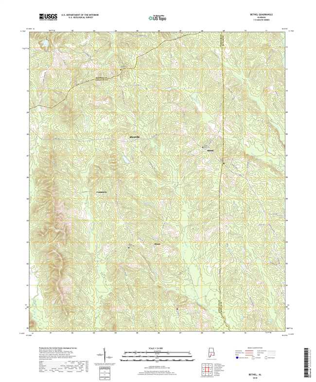 Bethel Alabama - 24k Topo Map
