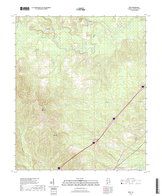 Boyd Alabama - 24k Topo Map