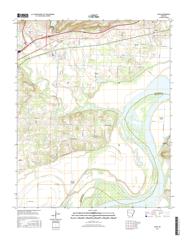 Alma Arkansas - 24k Topo Map
