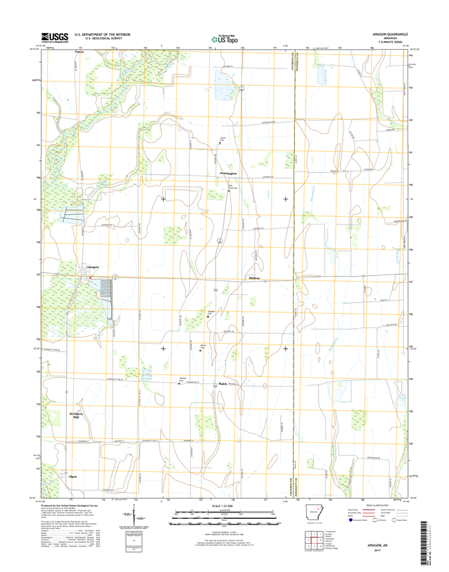 Amagon Arkansas - 24k Topo Map