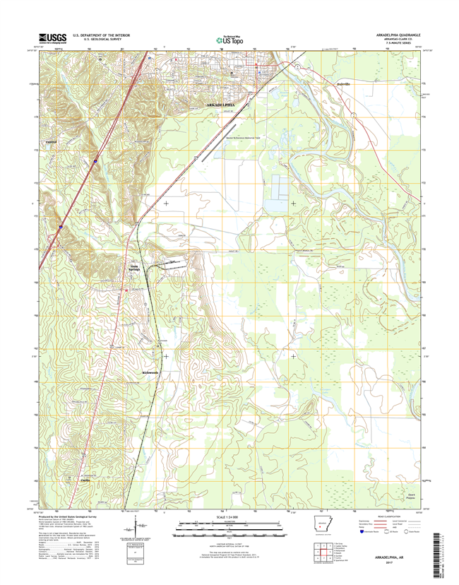 Arkadelphia Arkansas - 24k Topo Map