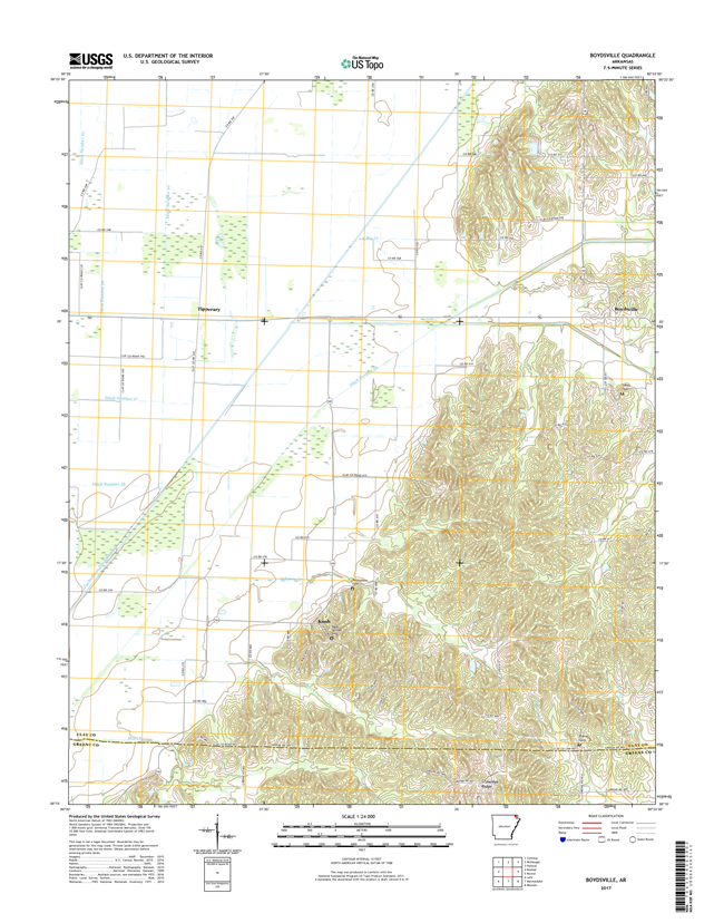 Boydsville Arkansas - 24k Topo Map