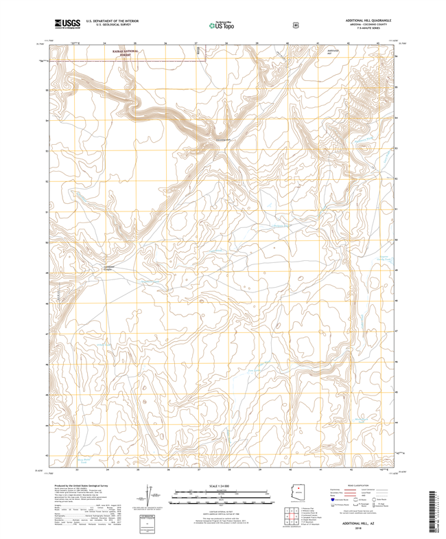 Additional Hill Arizona - 24k Topo Map