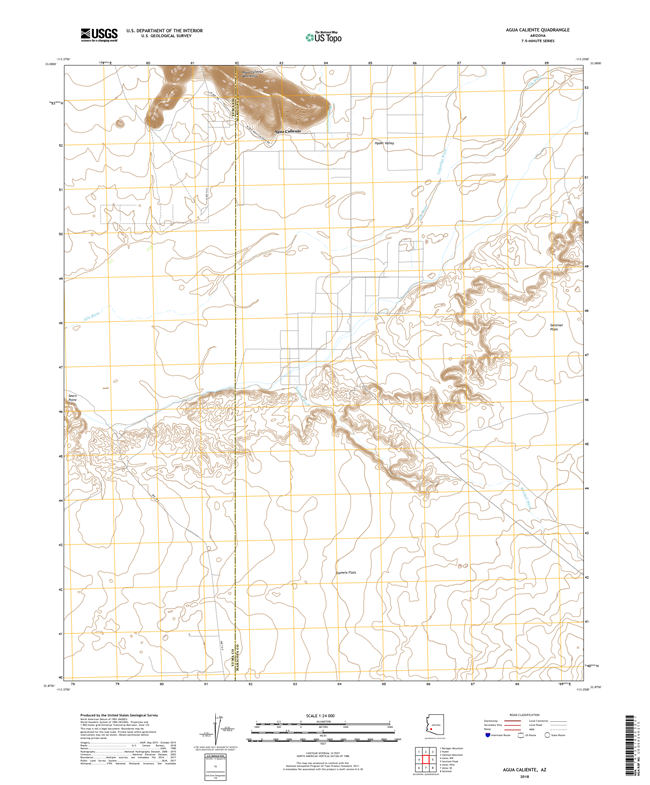 Agua Caliente Arizona - 24k Topo Map