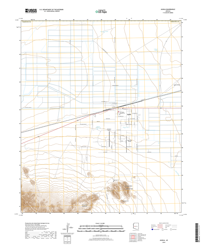 Aguila Arizona - 24k Topo Map
