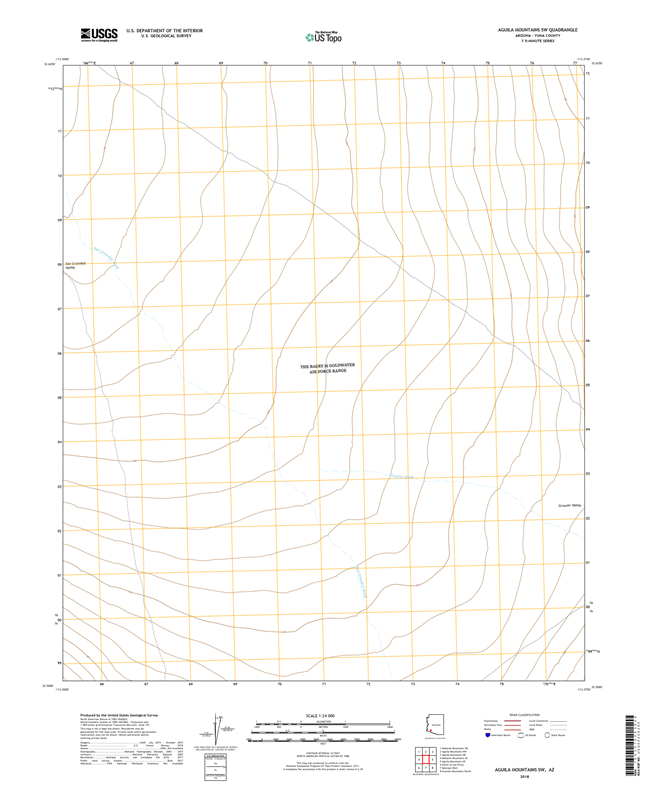 Aguila Mountains SW Arizona - 24k Topo Map