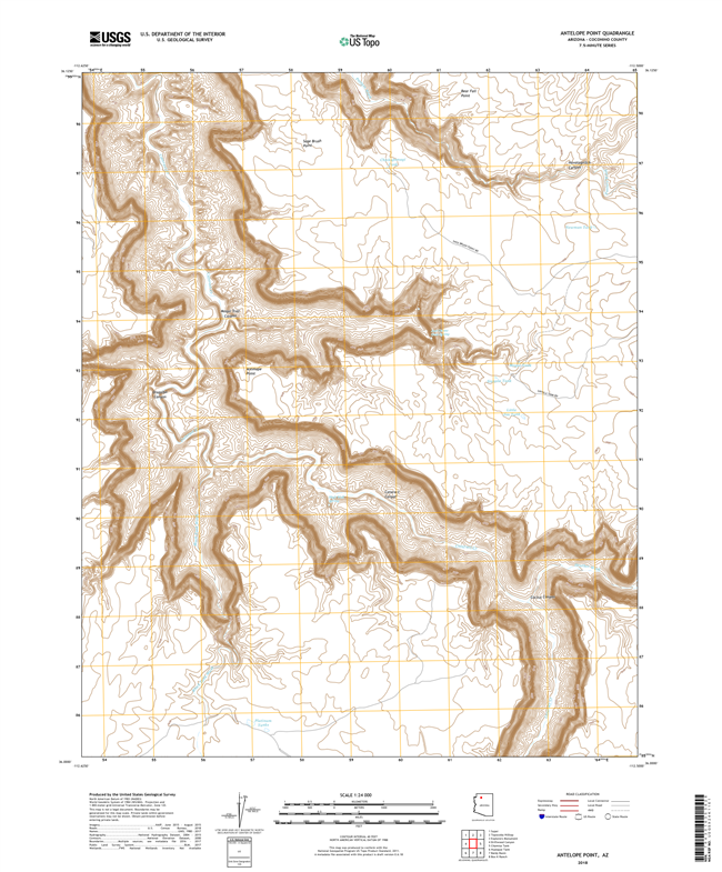 Antelope Point Arizona - 24k Topo Map