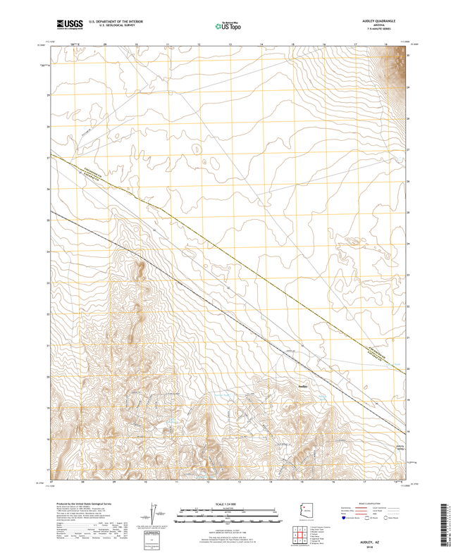 Audley Arizona - 24k Topo Map