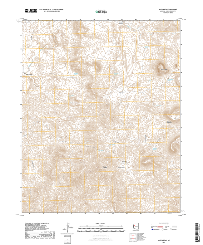 Austin Peak Arizona - 24k Topo Map