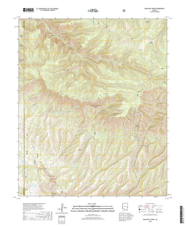 Baldy Bill Point Arizona - 24k Topo Map