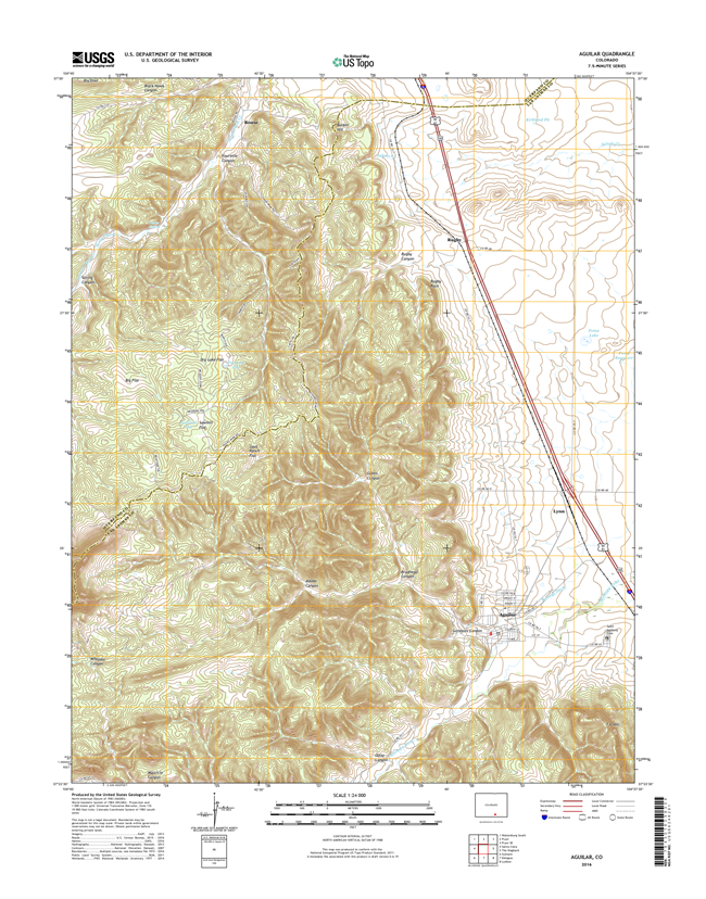 Aguilar Colorado - 24k Topo Map