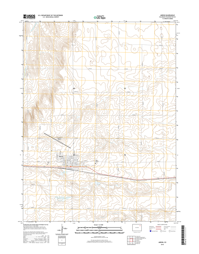 Akron Colorado - 24k Topo Map