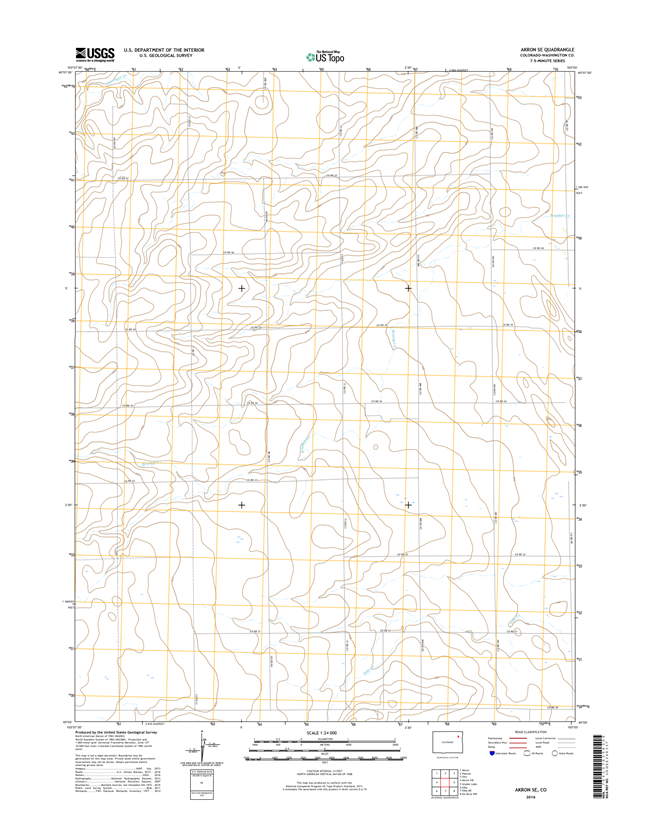 Akron SE Colorado - 24k Topo Map