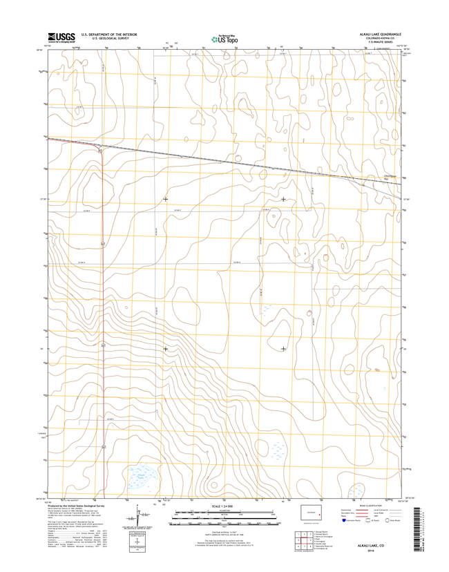 Alkali Lake Colorado - 24k Topo Map