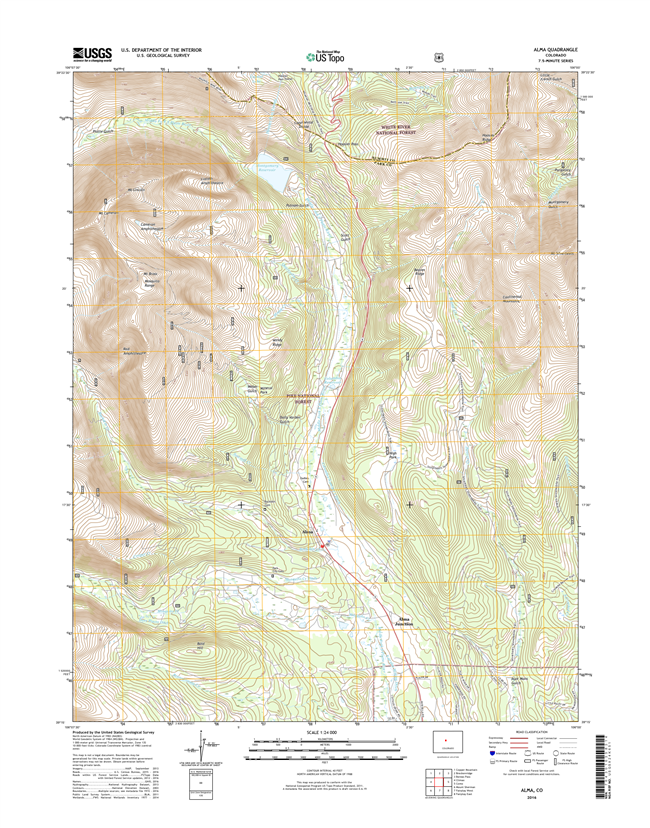 Alma Colorado - 24k Topo Map