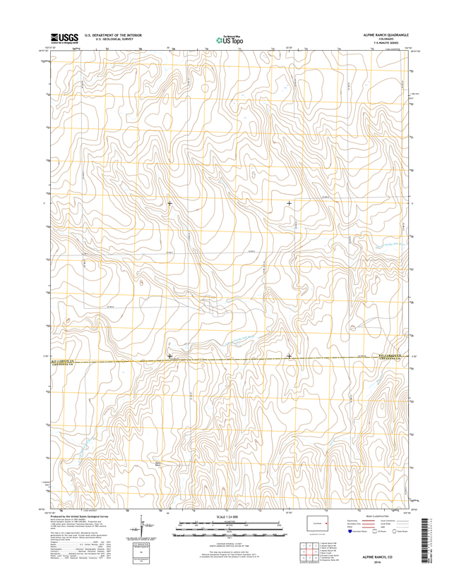 Alpine Ranch Colorado - 24k Topo Map