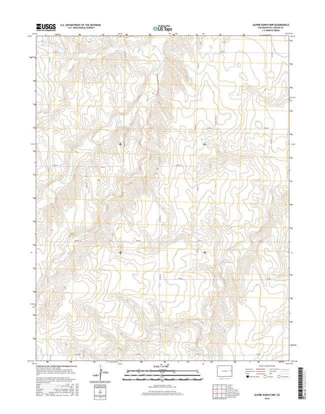 Alpine Ranch NW Colorado - 24k Topo Map