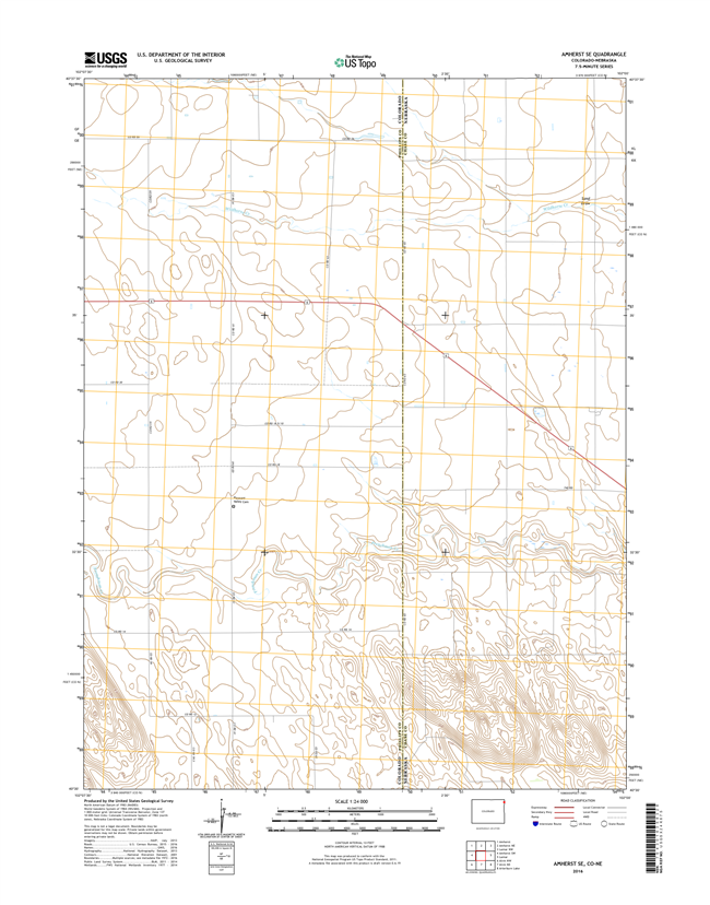 Amherst SE Colorado - Nebraska - 24k Topo Map