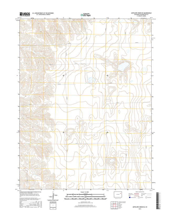 Antelope Creek SE Colorado - 24k Topo Map