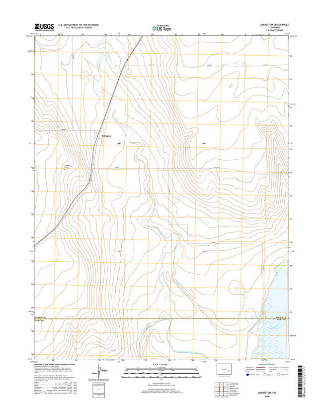 Arlington Colorado - 24k Topo Map