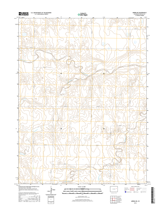 Arriba NE Colorado - 24k Topo Map