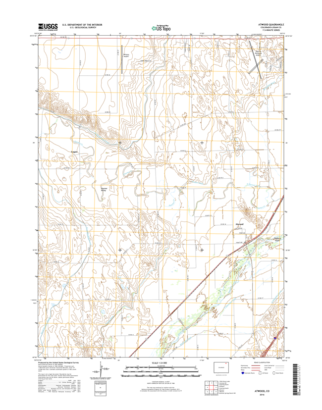 Atwood Colorado - 24k Topo Map