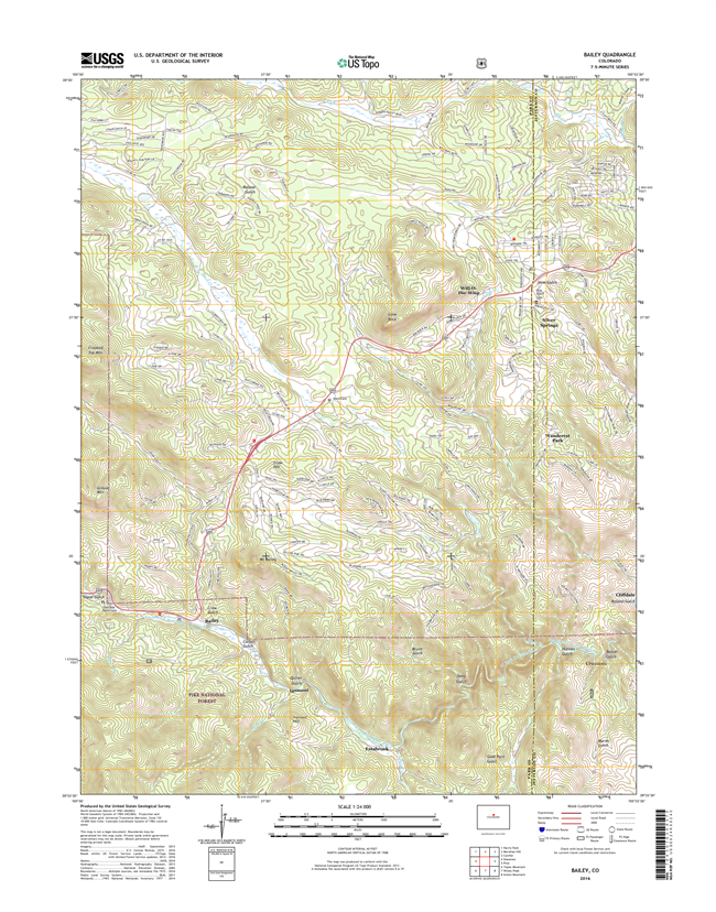 Bailey Colorado - 24k Topo Map