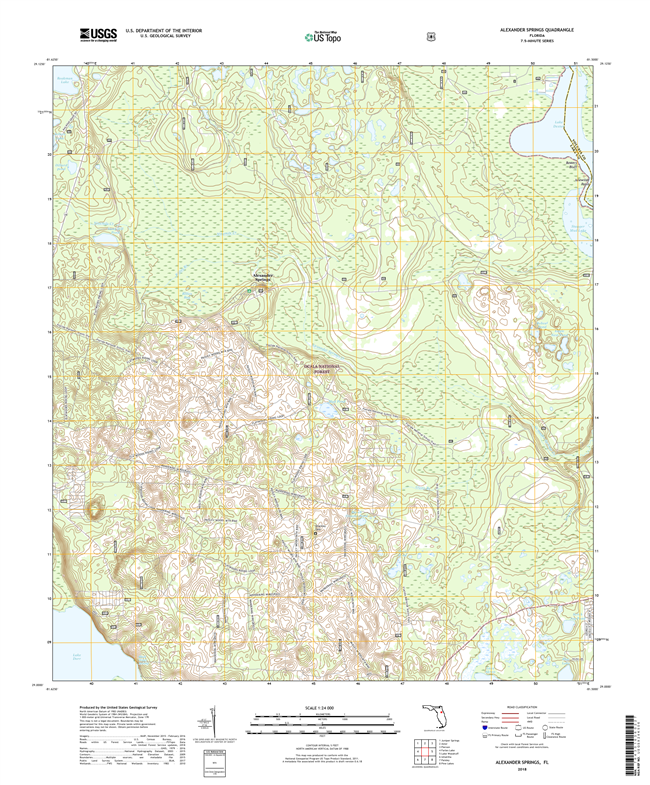 Alexander Springs Florida - 24k Topo Map