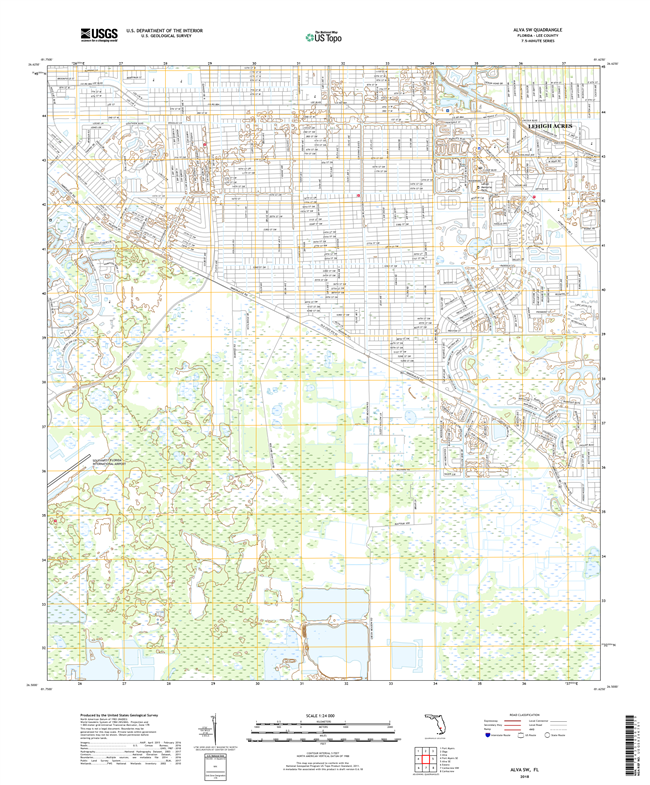 Alva SW Florida - 24k Topo Map