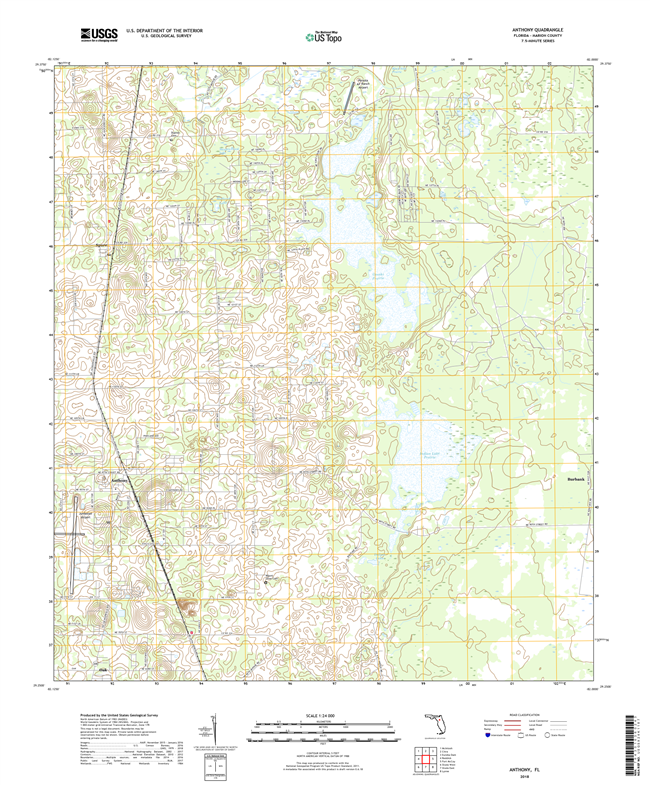 Anthony Florida - 24k Topo Map