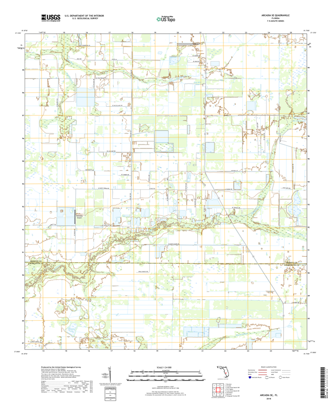 Arcadia SE Florida - 24k Topo Map