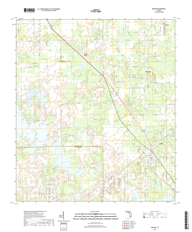 Archer Florida - 24k Topo Map