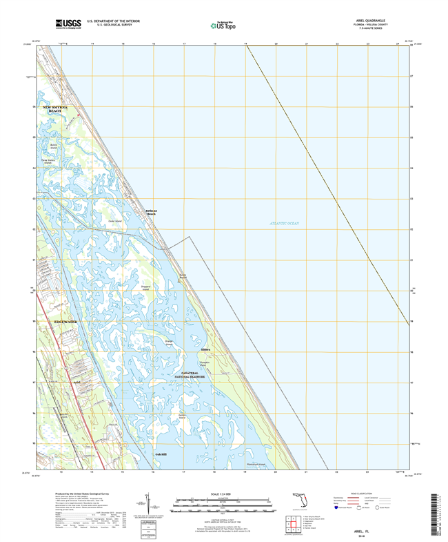 Ariel Florida - 24k Topo Map
