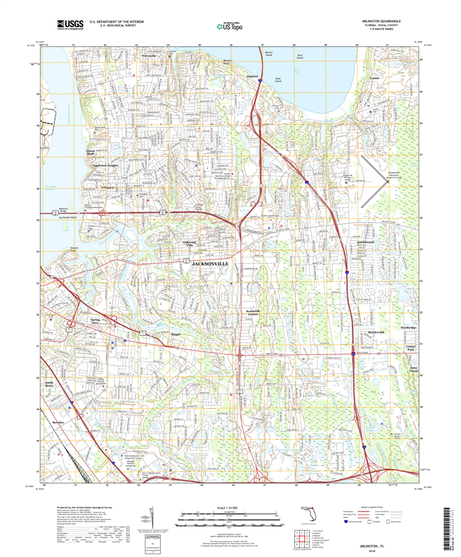 Arlington Florida - 24k Topo Map