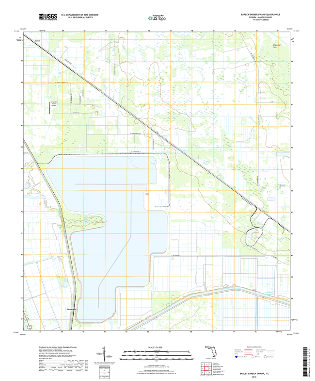 Barley Barber Swamp Florida - 24k Topo Map