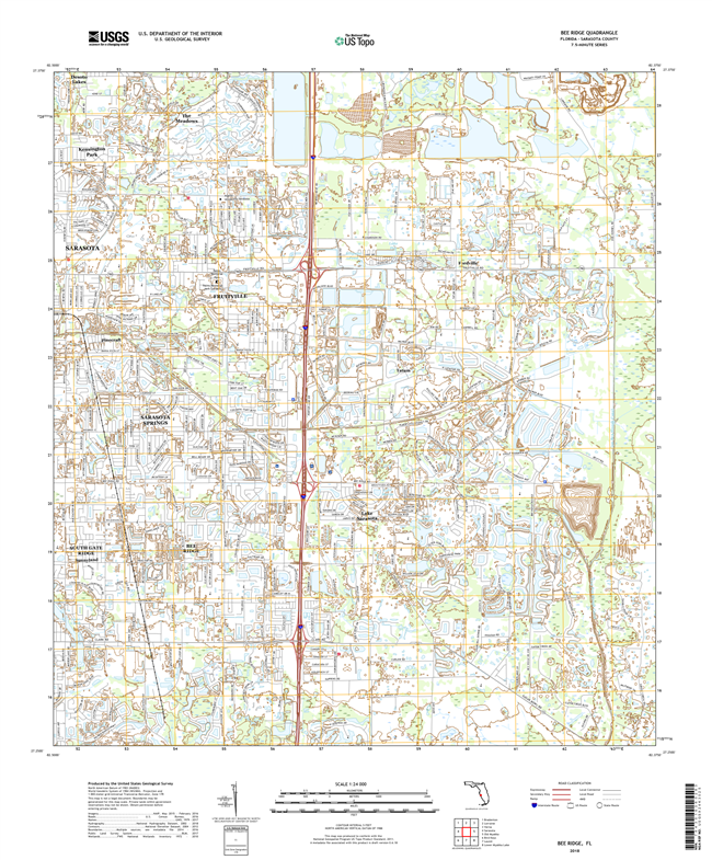 Bee Ridge Florida - 24k Topo Map
