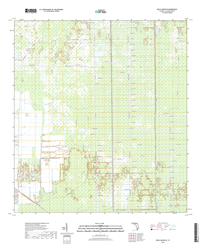 Belle Meade SE Florida - 24k Topo Map