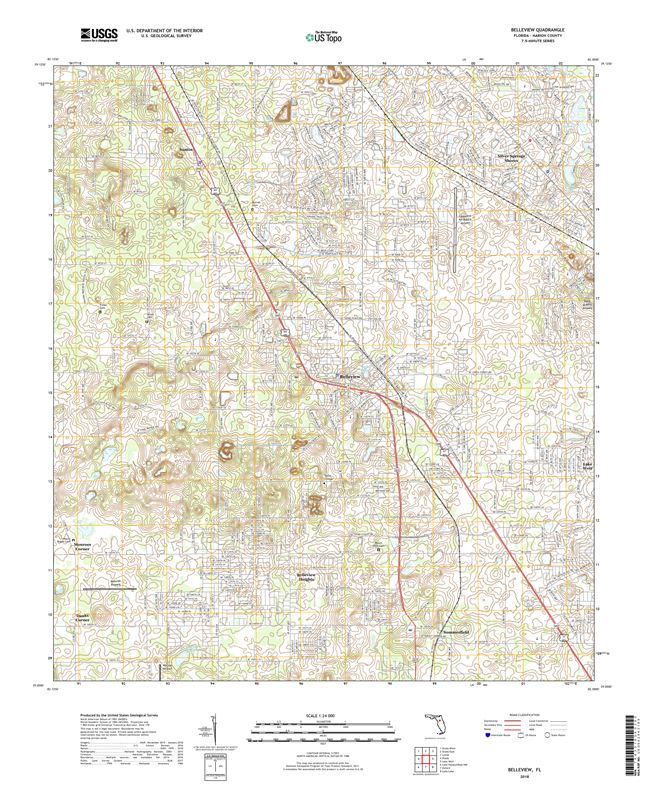 Belleview Florida - 24k Topo Map