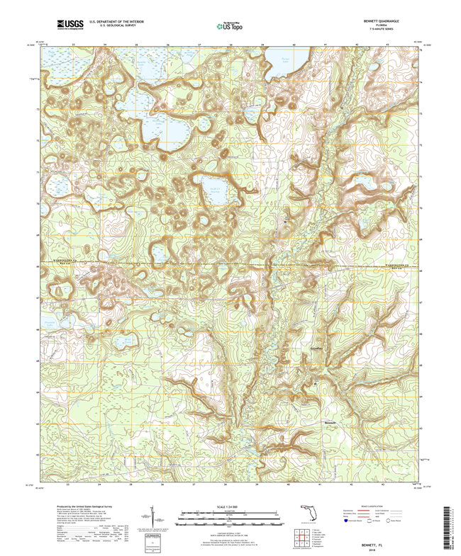 Bennett Florida - 24k Topo Map