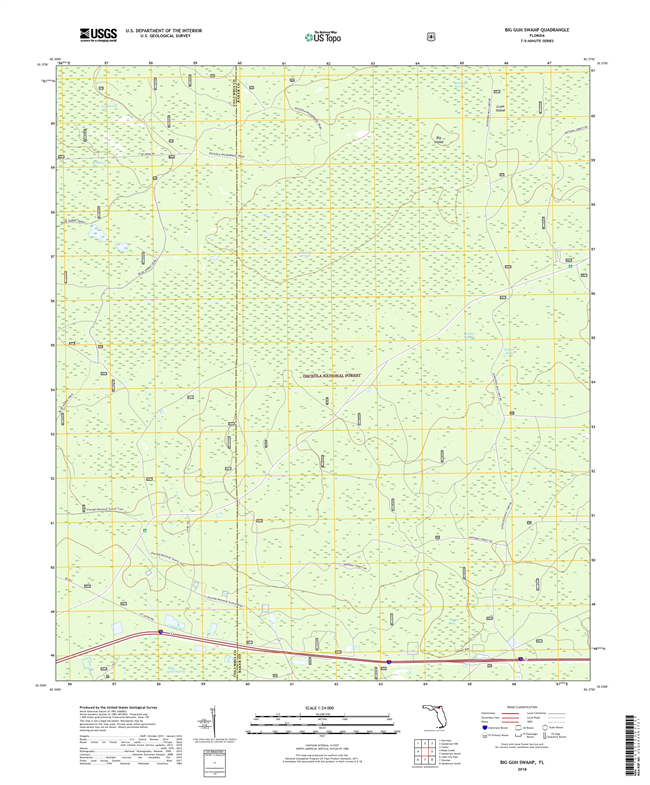 Big Guamm Swamp Florida - 24k Topo Map