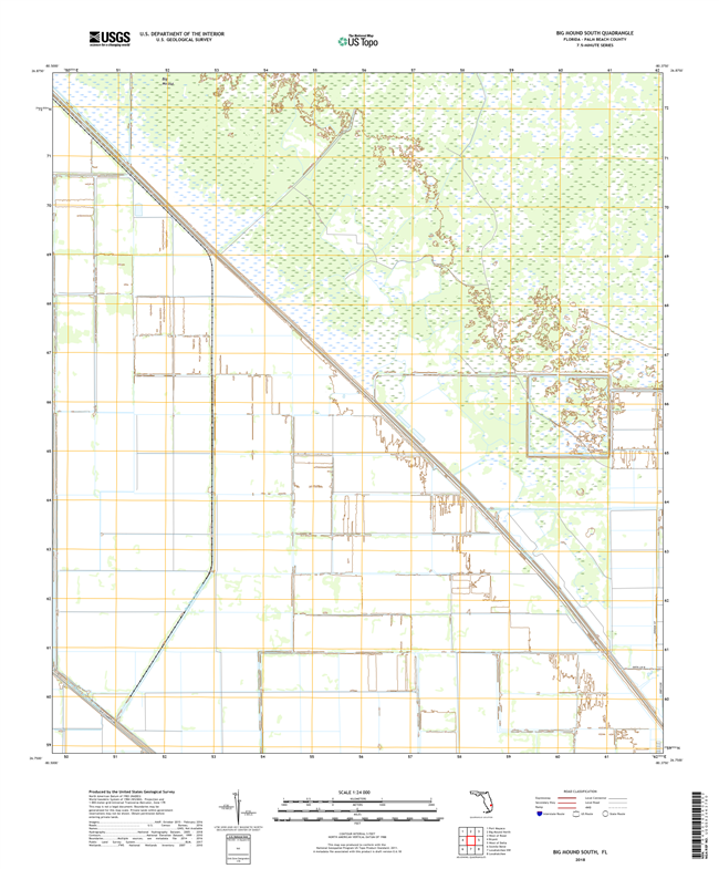 Big Mound South Florida - 24k Topo Map