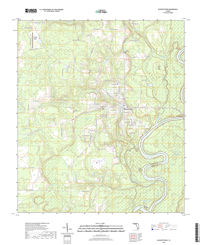 Blountstown Florida - 24k Topo Map