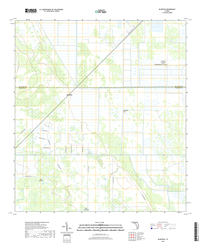 Bluefield Florida - 24k Topo Map