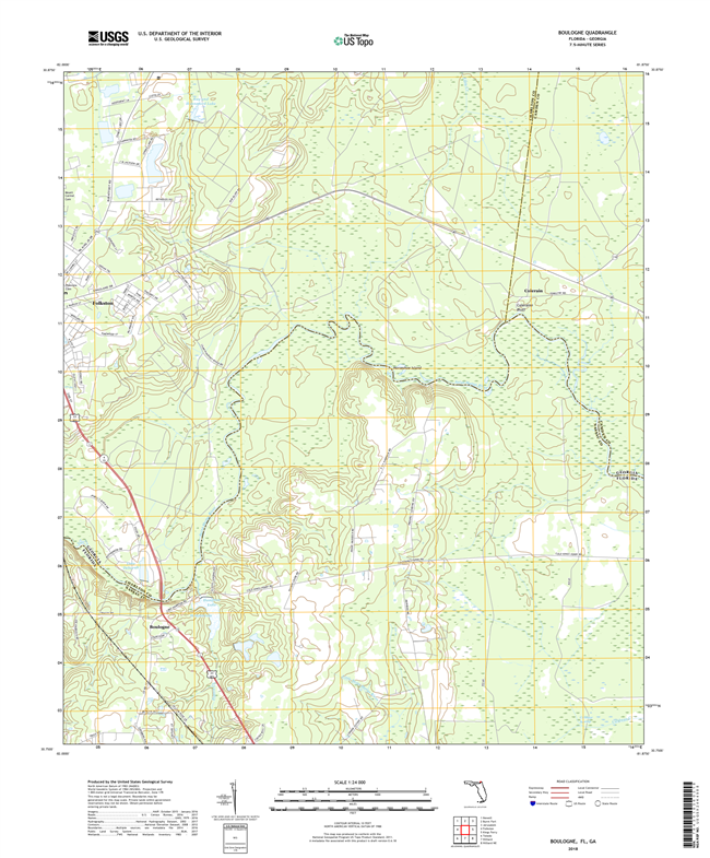 Boulogne Florida - Georgia - 24k Topo Map