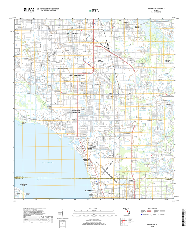 Bradenton Florida - 24k Topo Map