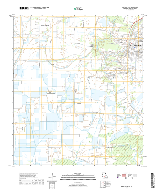 Abbeville West Louisiana - 24k Topo Map