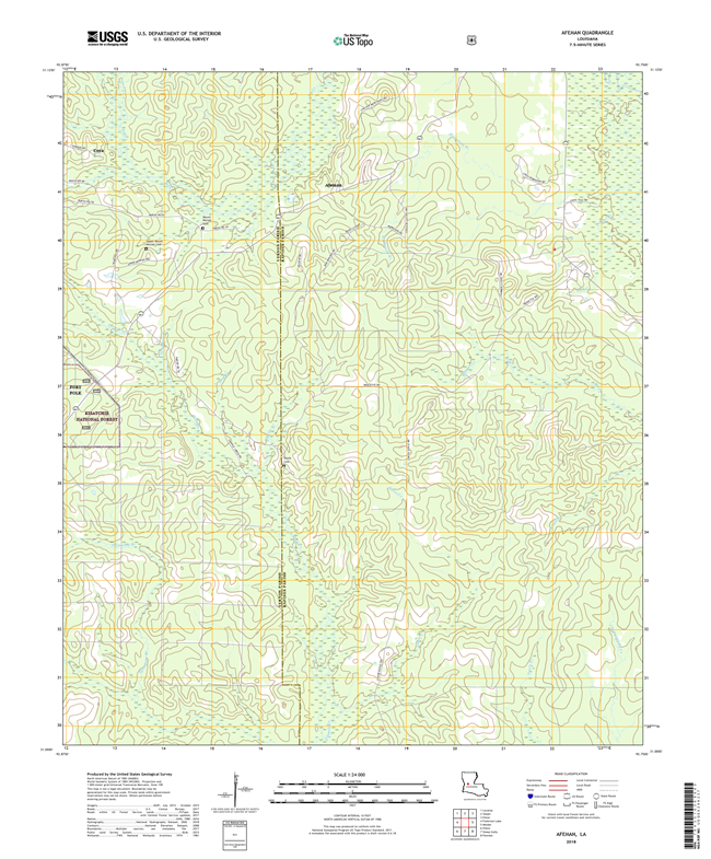 Afeman Louisiana - 24k Topo Map